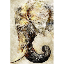 Lade das Bild in den Galerie-Viewer, Spannrahmenbild Elefant Vintage Hochformat