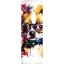 Lade das Bild in den Galerie-Viewer, Aluminiumbild gebürstet Eleganter Chihuahua Pop Art Panorama Hoch