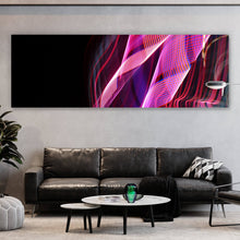Lade das Bild in den Galerie-Viewer, Aluminiumbild gebürstet Elektromagnetische Wellen Panorama