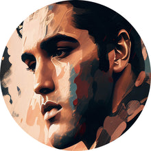 Lade das Bild in den Galerie-Viewer, Aluminiumbild gebürstet Elvis Presley Abstrakt Kreis