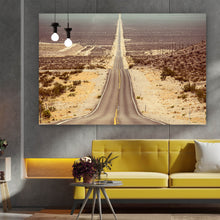 Lade das Bild in den Galerie-Viewer, Spannrahmenbild Endlose Strasse in Amerika Querformat