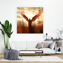 Lade das Bild in den Galerie-Viewer, Leinwandbild Engel Quadrat