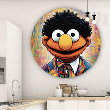 Lade das Bild in den Galerie-Viewer, Aluminiumbild gebürstet Erny Portrait Modern Art Kreis