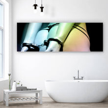 Lade das Bild in den Galerie-Viewer, Aluminiumbild gebürstet Erotische Frau in Handschellen Panorama