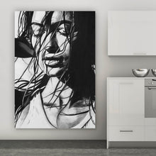 Lade das Bild in den Galerie-Viewer, Poster Erotische Frau Zeichenstil Vintage Hochformat