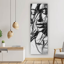 Lade das Bild in den Galerie-Viewer, Poster Erotische Frau Zeichenstil Vintage Panorama Hoch