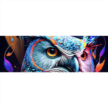 Lade das Bild in den Galerie-Viewer, Poster Eulenpaar bunt Digital Art Panorama