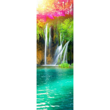 Lade das Bild in den Galerie-Viewer, Spannrahmenbild Exotischer Wasserfall Panorama Hoch