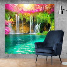 Lade das Bild in den Galerie-Viewer, Poster Exotischer Wasserfall Quadrat