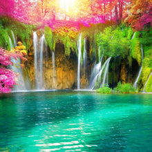 Lade das Bild in den Galerie-Viewer, Poster Exotischer Wasserfall Quadrat