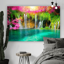 Lade das Bild in den Galerie-Viewer, Poster Exotischer Wasserfall Querformat