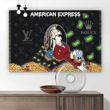 Lade das Bild in den Galerie-Viewer, Spannrahmenbild Express Card Dagobert Pop Art Querformat