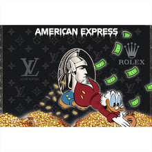 Lade das Bild in den Galerie-Viewer, Aluminiumbild Express Card Dagobert Pop Art Querformat