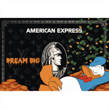 Lade das Bild in den Galerie-Viewer, Aluminiumbild gebürstet Express Card Donald Pop Art Querformat