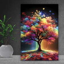 Lade das Bild in den Galerie-Viewer, Poster Fantasie Baum in knalligen Farben Hochformat