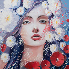 Lade das Bild in den Galerie-Viewer, Acrylglasbild Fantasie Portrait einer Frau Quadrat