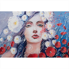 Lade das Bild in den Galerie-Viewer, Acrylglasbild Fantasie Portrait einer Frau Querformat
