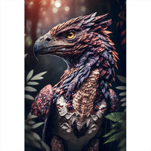 Lade das Bild in den Galerie-Viewer, Spannrahmenbild Fantasie Raubvogel Portrait Hochformat