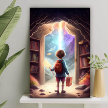 Lade das Bild in den Galerie-Viewer, Spannrahmenbild Fantasiereise Junge Digital Art Hochformat
