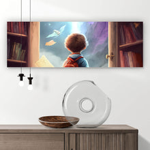 Lade das Bild in den Galerie-Viewer, Leinwandbild Fantasiereise Junge Digital Art Panorama