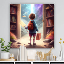 Lade das Bild in den Galerie-Viewer, Aluminiumbild Fantasiereise Junge Digital Art Quadrat