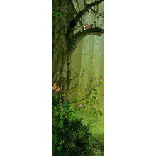 Lade das Bild in den Galerie-Viewer, Poster Fantasiewald mit bunten Schmetterlingen Panorama Hoch
