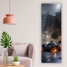 Lade das Bild in den Galerie-Viewer, Leinwandbild Fantasy Gangster Sportwagen Digital Art Panorama Hoch
