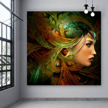 Lade das Bild in den Galerie-Viewer, Aluminiumbild gebürstet Fantasy Schönheit Quadrat