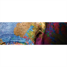 Lade das Bild in den Galerie-Viewer, Acrylglasbild Farbenfroher Elefantenkopf Panorama