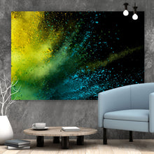 Lade das Bild in den Galerie-Viewer, Poster Farbexplosion auf schwarzem Hintergrund Querformat