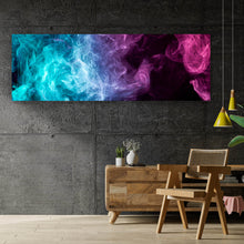 Lade das Bild in den Galerie-Viewer, Poster Farbiger Rauch auf Schwarz Panorama