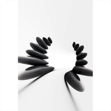 Lade das Bild in den Galerie-Viewer, Spannrahmenbild Feng Shui Zen Schwarz Weiß Hochformat