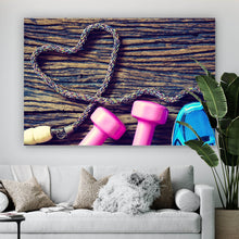 Lade das Bild in den Galerie-Viewer, Leinwandbild Fitness Liebe Querformat