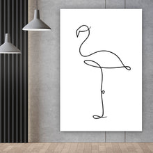 Lade das Bild in den Galerie-Viewer, Acrylglasbild Flamingo Line Art Hochformat