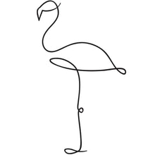 Lade das Bild in den Galerie-Viewer, Leinwandbild Flamingo Line Art Quadrat