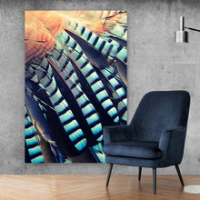 Lade das Bild in den Galerie-Viewer, Aluminiumbild Flügel Nahaufnahme Hochformat