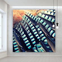 Lade das Bild in den Galerie-Viewer, Acrylglasbild Flügel Nahaufnahme Quadrat
