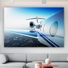 Lade das Bild in den Galerie-Viewer, Acrylglasbild Flugzeug mit blauem Himmel Querformat