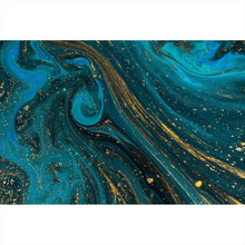 Lade das Bild in den Galerie-Viewer, Poster Fluid Art Smaragd No.1 Querformat