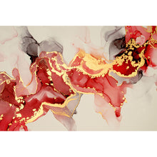 Lade das Bild in den Galerie-Viewer, Poster Fluid Art Bloody Red Querformat