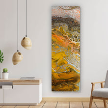Lade das Bild in den Galerie-Viewer, Aluminiumbild Fluid Art Coffee Panorama Hoch