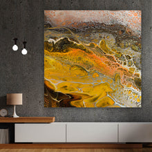 Lade das Bild in den Galerie-Viewer, Poster Fluid Art Coffee Quadrat