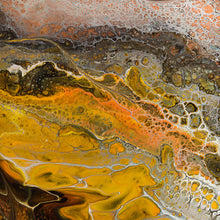 Lade das Bild in den Galerie-Viewer, Acrylglasbild Fluid Art Coffee Quadrat