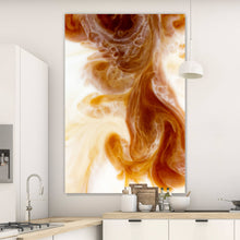 Lade das Bild in den Galerie-Viewer, Aluminiumbild Fluid Art Coffee with Milk Hochformat