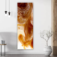 Lade das Bild in den Galerie-Viewer, Aluminiumbild gebürstet Fluid Art Coffee with Milk Panorama Hoch