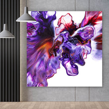 Lade das Bild in den Galerie-Viewer, Poster Fluid Art Floral Quadrat