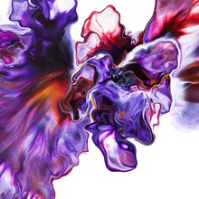 Lade das Bild in den Galerie-Viewer, Poster Fluid Art Floral Quadrat