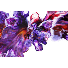 Lade das Bild in den Galerie-Viewer, Leinwandbild Fluid Art Floral Querformat