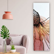Lade das Bild in den Galerie-Viewer, Leinwandbild Fluid Art Flower Panorama Hoch