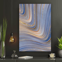 Lade das Bild in den Galerie-Viewer, Spannrahmenbild Fluid Art Glitzer Wellen Hochformat